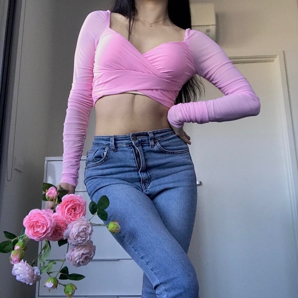 BNWT Tiger mist pink crop top - XS - Picture 6 of 6